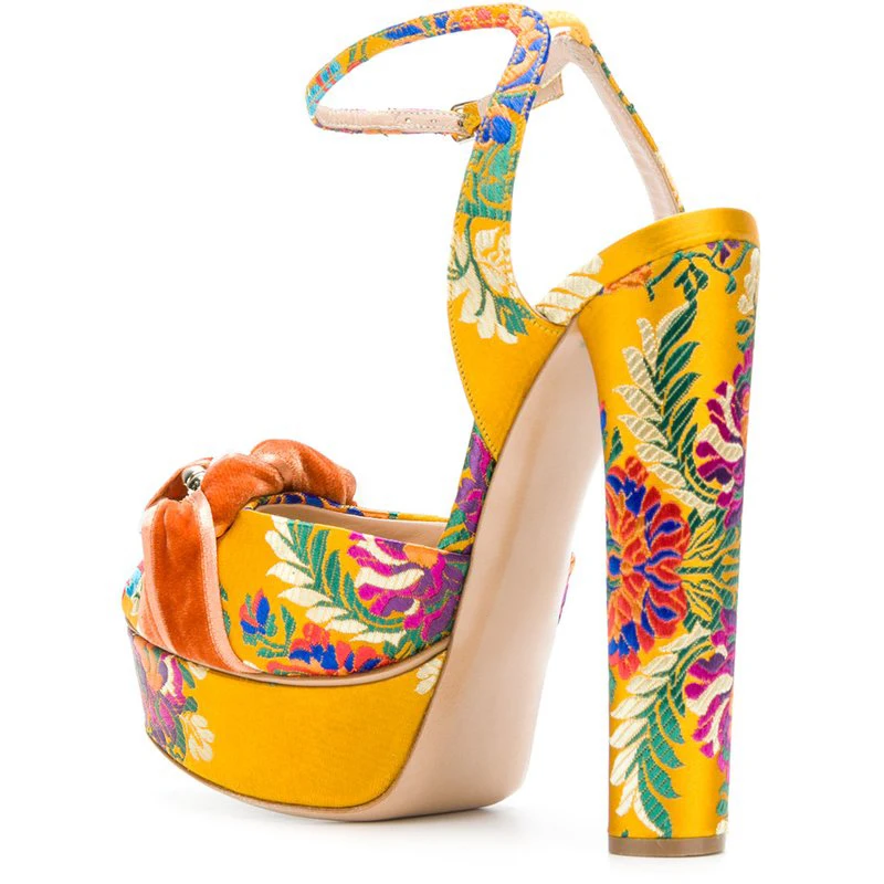 WETKISS Wholesale OEM Sexy Women High Heel Sandals Fashion Embroidery Gladiator Platform Sandals 2019 Summer Sandals for Party