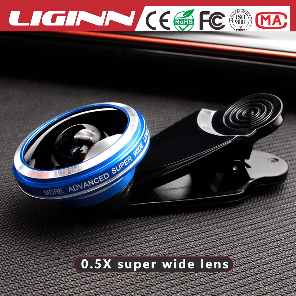 Liginn универсальный зажим 0.5X супер широкоугольный объектив камеры мобильного телефона для Samsung смартфон Huawei