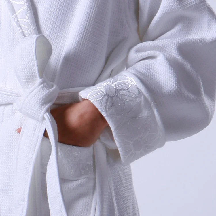 High Quality Egyptian Cotton Waffle Bathrobe For Hotel