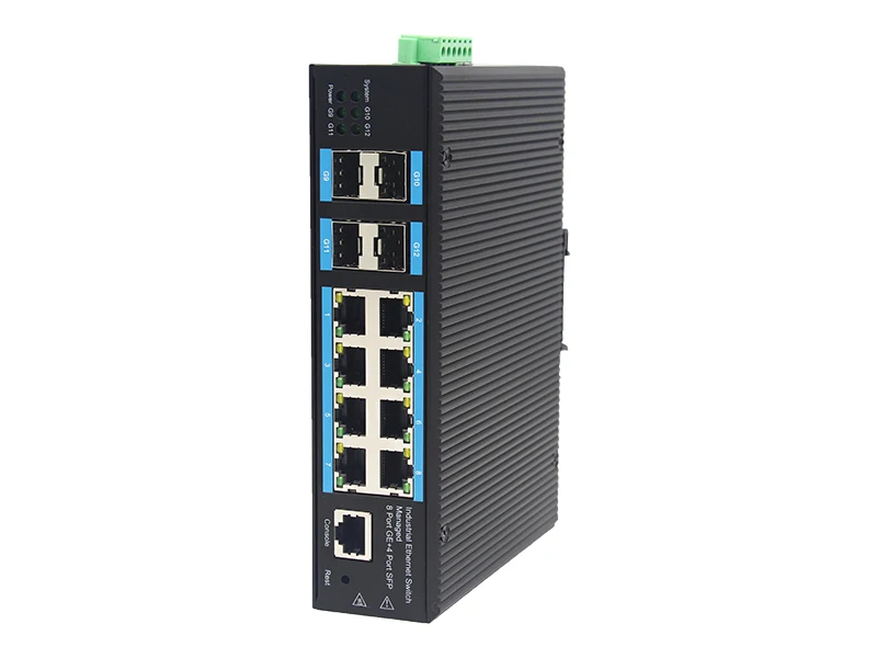 Management Industrial ethernet switch 8 ports PoE switch SFP