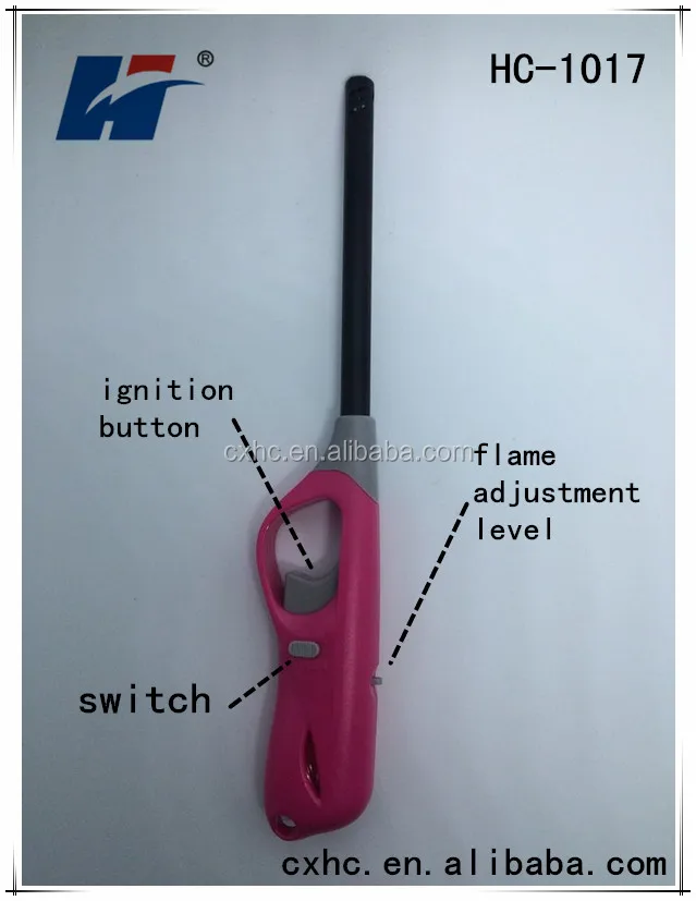 
electronic gas lighter kitchen bbq lighter OEM HC-1017 windproof good quality 