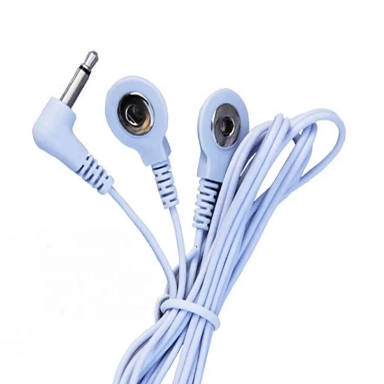 Wholesale Medical ECG EEG EKG tens electrodes Lead Wire Cable 2.5 mm to 4 Snap Electrode Lead Wire for ECG EEG Machine