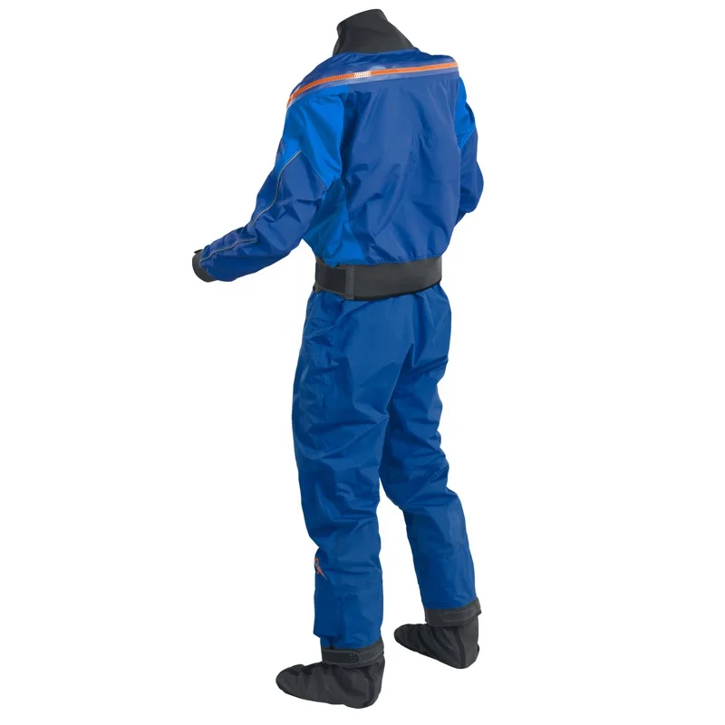Custom Mens Back Zip Kayak Drysuit Waterproof Sport Drysuit with Air Tight Zipper Provide Superb Durability and Protection