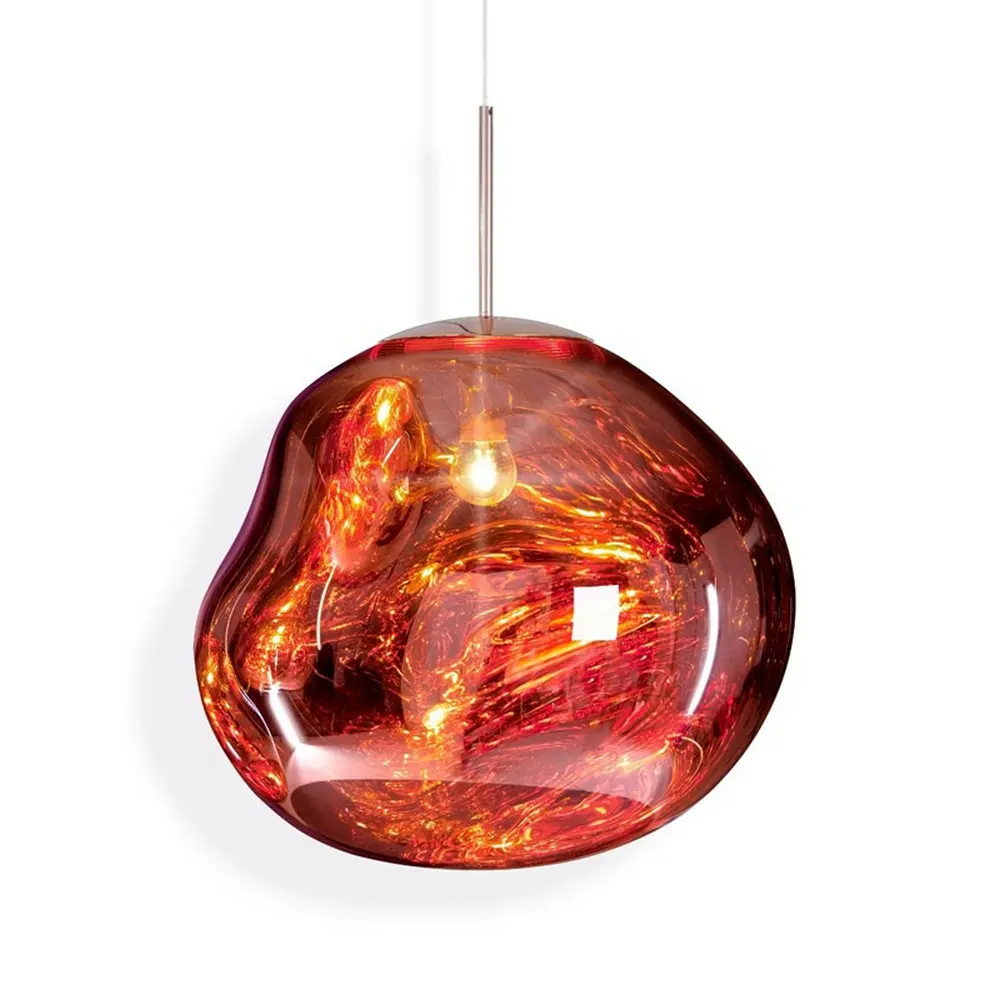 
Nordic Design Modern Glass Decorative Red Silver Yellow Chandelier Hanging Pendant Lamps for Home Decor Pendant Light Dining L 