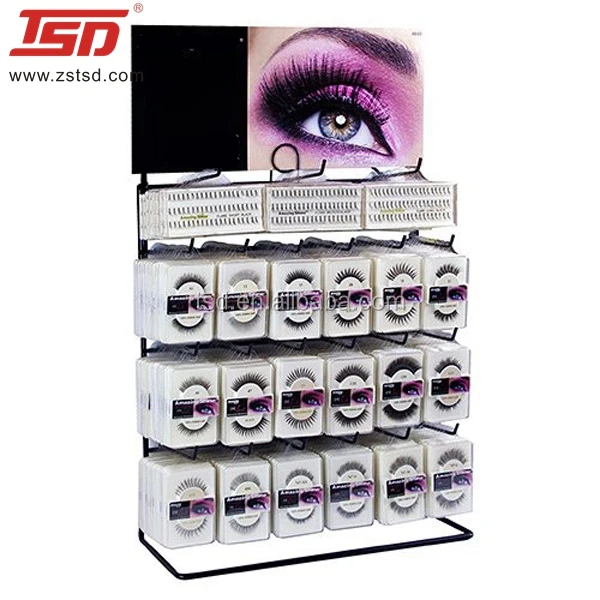 custom makeup store cosmetic shop counter top rotating black acrylic eyelash lash extension display stand,lash display racks