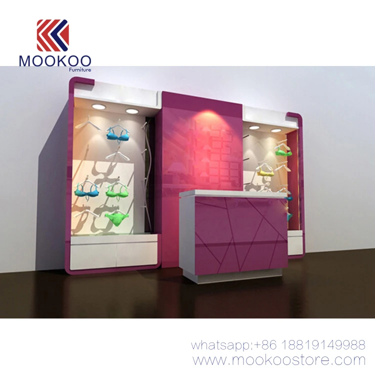 Wooden Display Cabinet For Bra Boutique Lingerie Store Showcase