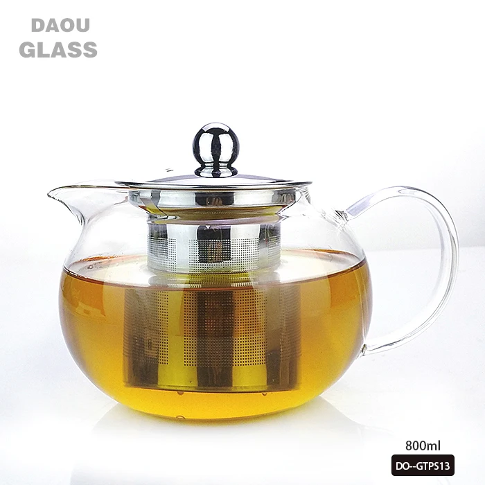 Glass Teapot with Stainless Steel Tea Infuser & Lid ,teapot maker,chinese supplier