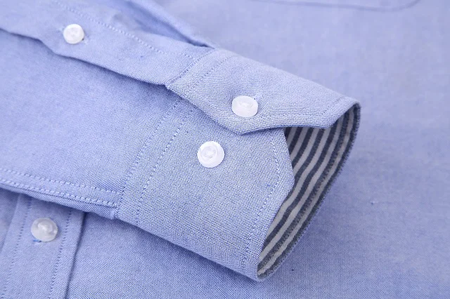 OEM/ODM мужские рубашки 100% хлопок высокое качество синяя классическая рубашка однотонные дышащие рубашки для мужчин