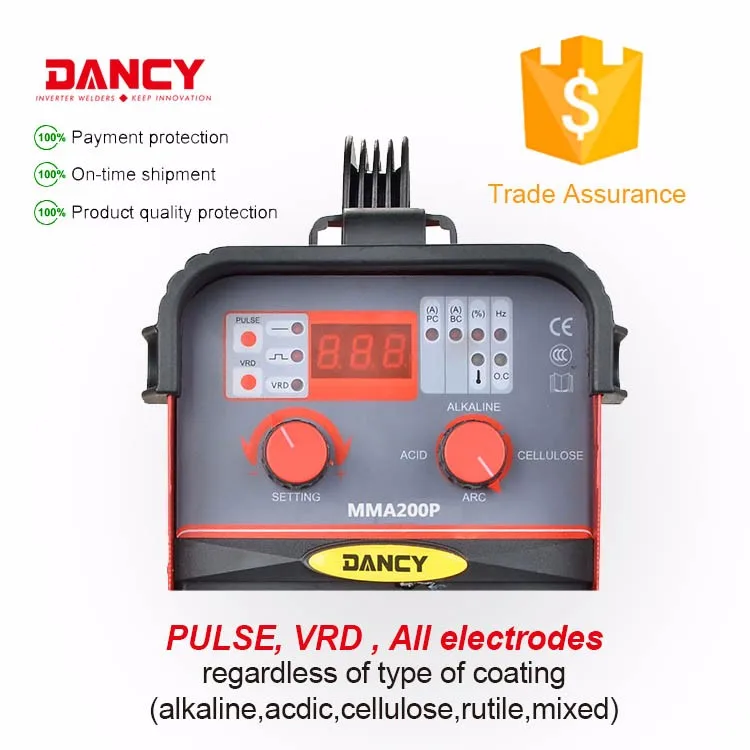 Professional  heavy duty pulse arc inverter welder MMA200P