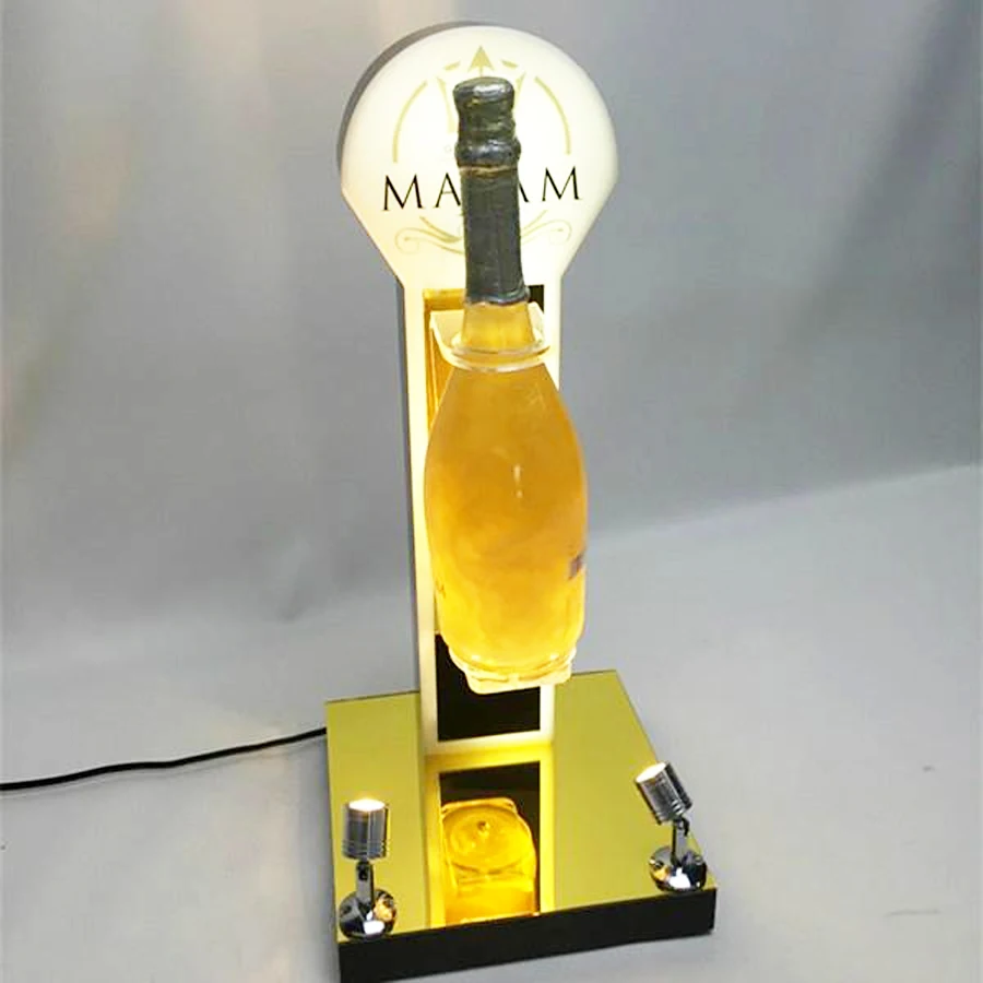 Акриловая светодиодная полка, полки для ликера, подсвеченный дисплей для бутылок, держатель для винных бутылок