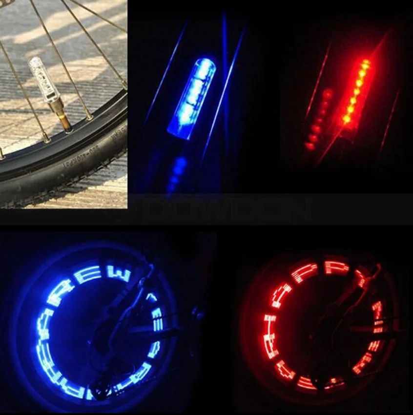 Fireflys Matched Color LED Flash Motorcycle Bicycle Wheel lights Valve Cap Lamps