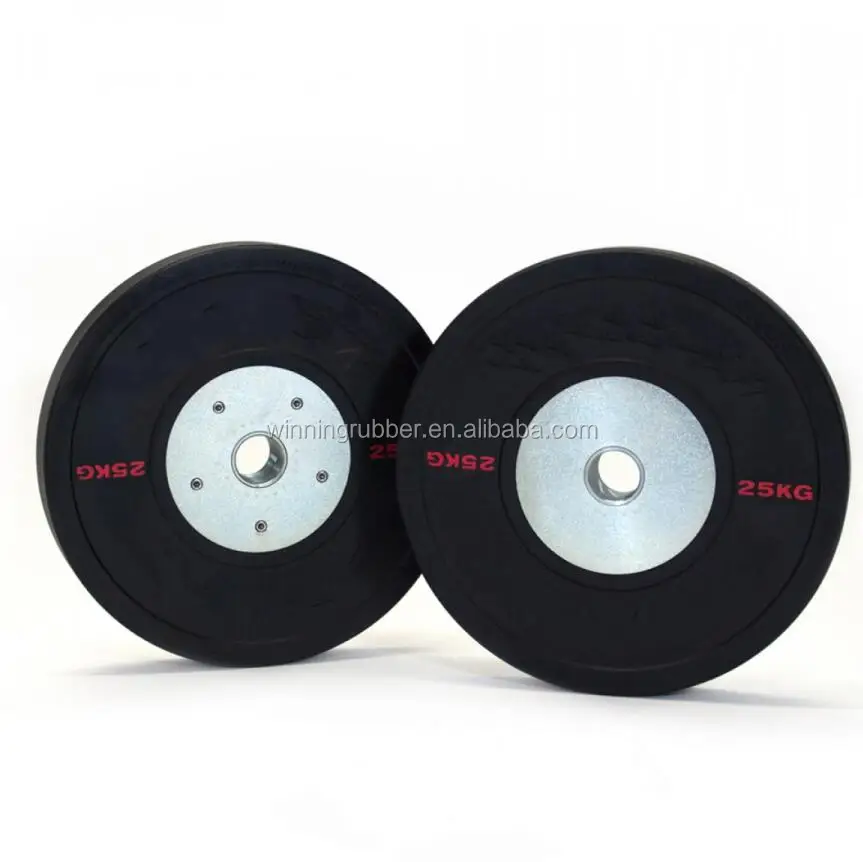 Тяжелая атлетика резиновый бампер диски для штанги для соревнований, гантели для штанги для тренажерного зала для кросс-Fit
