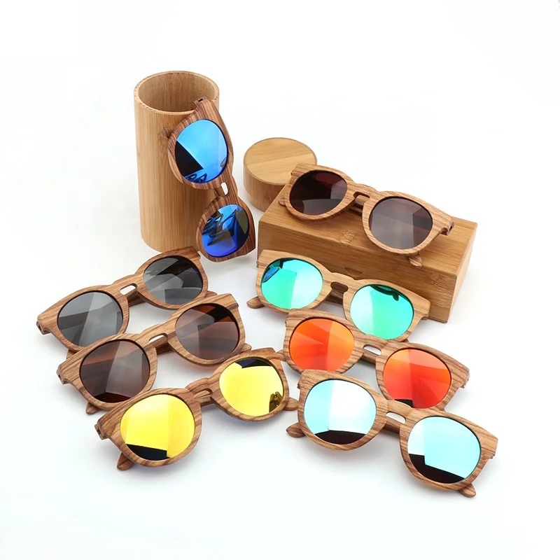 best selling handmade cat 3 lens glasses uv400  polarized bamboo sunglasses with bamboo case