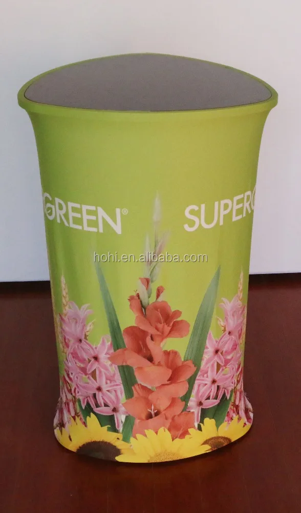 
Foldable portable advertising desk table and customized banner printing for trade show 