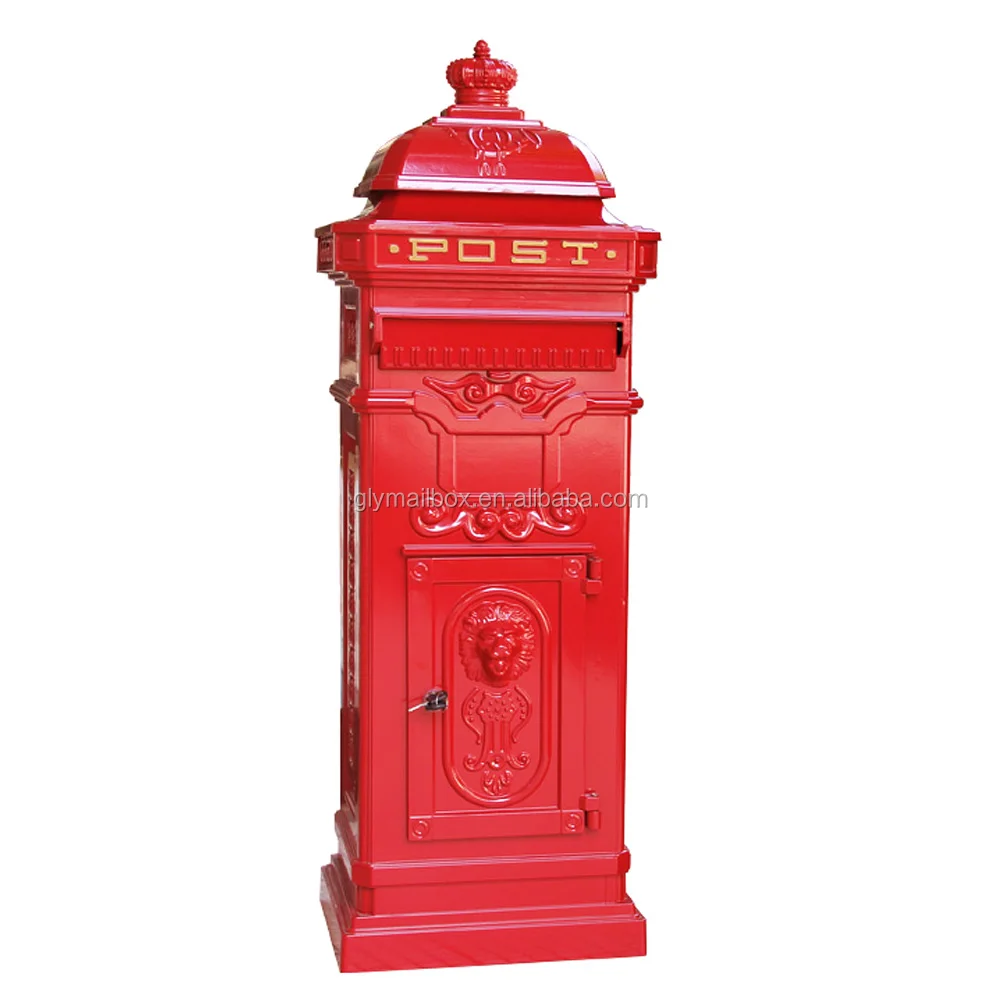 Beauty colourful cast aluminium mailbox post box letter box for sale from China supplier