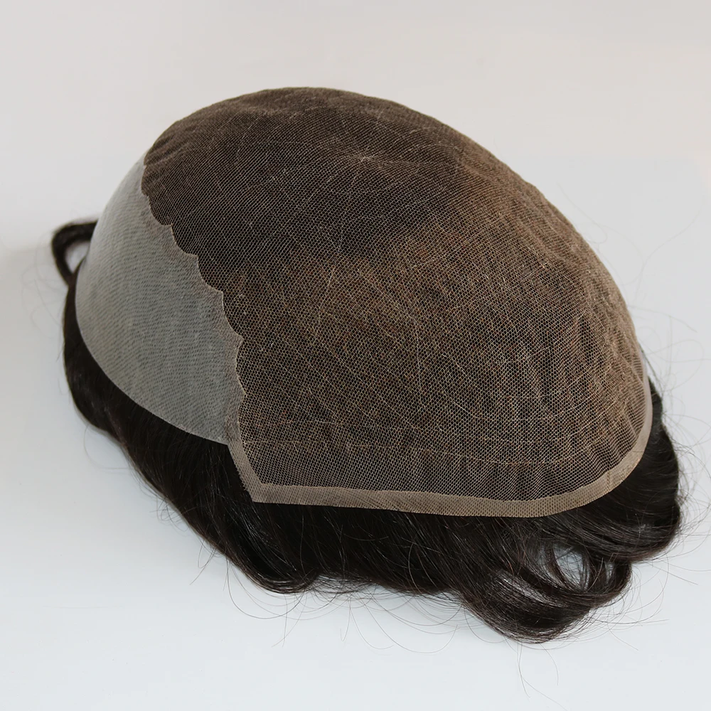 
High quality 100% human hair stock French lace/Swiss Lace toupee,hair replacement,hair systems 