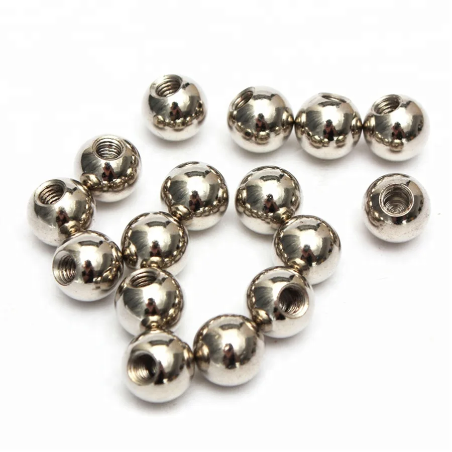 Shine 6mm m3 stainless steel threaded ball with hole