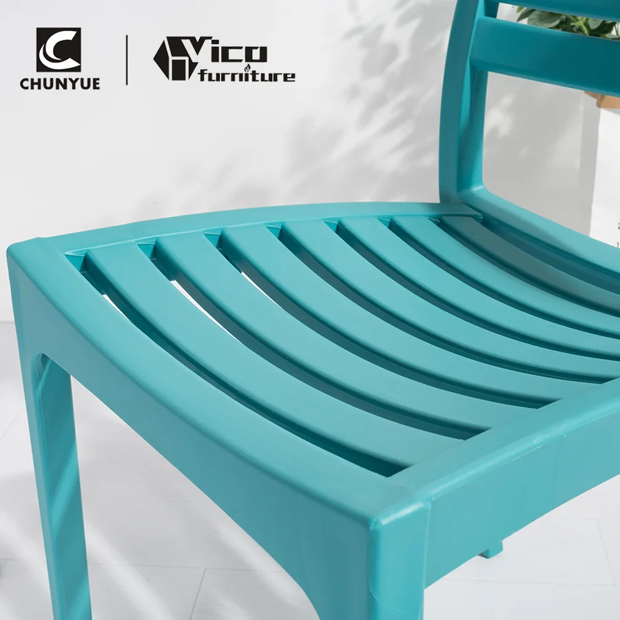 Modern simple wholesale price stackable pp colorful plastic outdoor garden chair