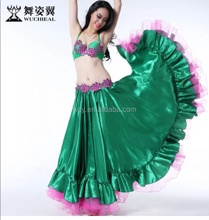 
2015 Wuchieal Newest Fashional High Quality belly dance long skirt From China (QC2362 ) 
