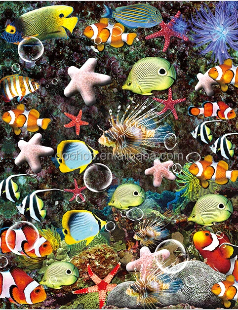 PET lenticular 100 lens flipping 3d effect postcard