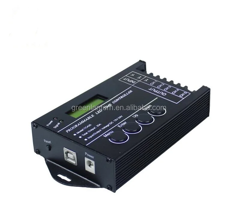 DC12-24V 20A 5 Channel output computer programmable led time controller with USB cable and CD-ROM