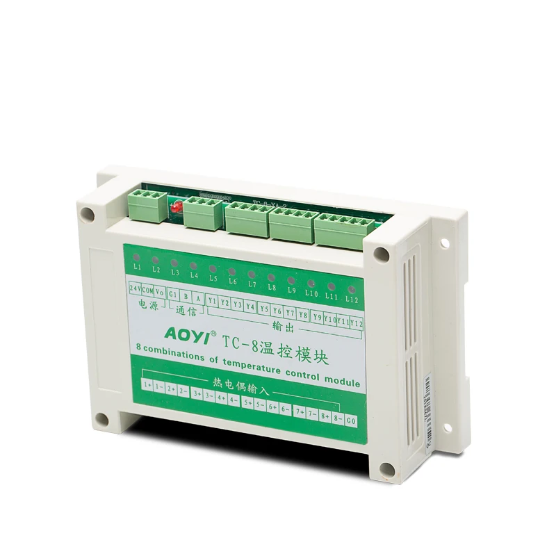 AOYI  High Quality Thermocouple imput 24v temperature controller Temperature Control Module TC-8