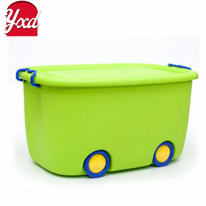 Beautiful and durable With wheels plastic boxes Toy bin