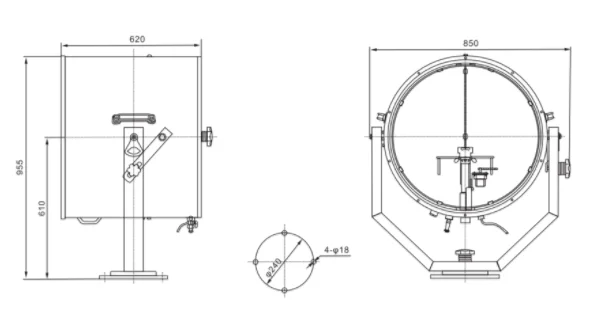 IP56 220V Marine Suez Canal Search Light TZ5 Aluminum