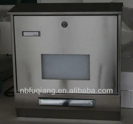 
FQ-200 Stainless steel house numbers mailbox with solar power light led solar letterbox solar address numbers maibox 