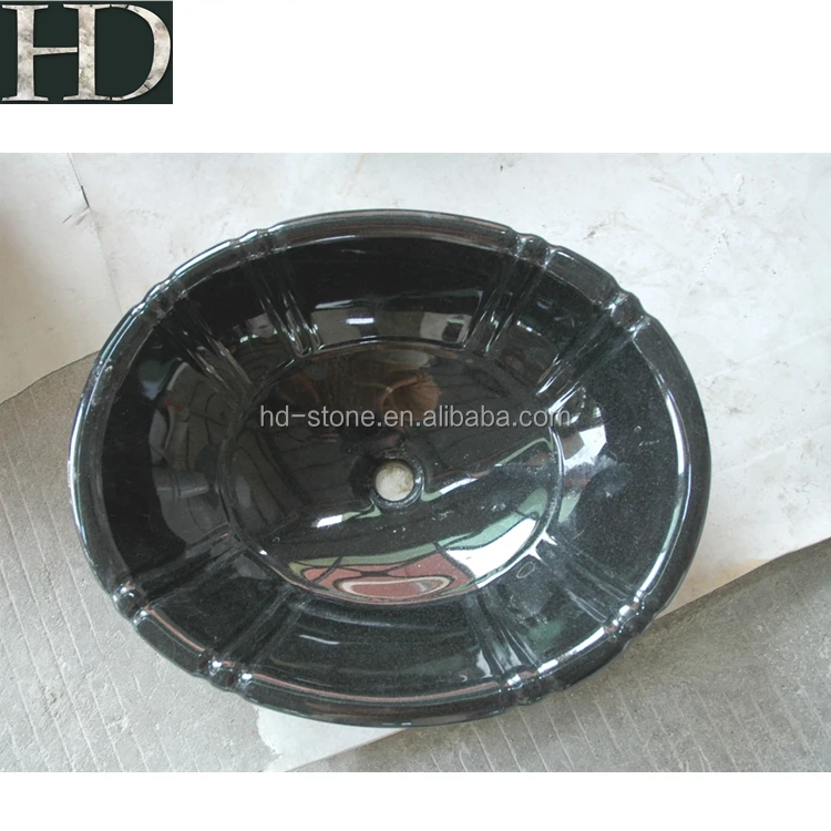 
Chinese Shanxi Black Granite Stone Kitchen Sink Bathroom Washing Hand Basin with Good Quality 
