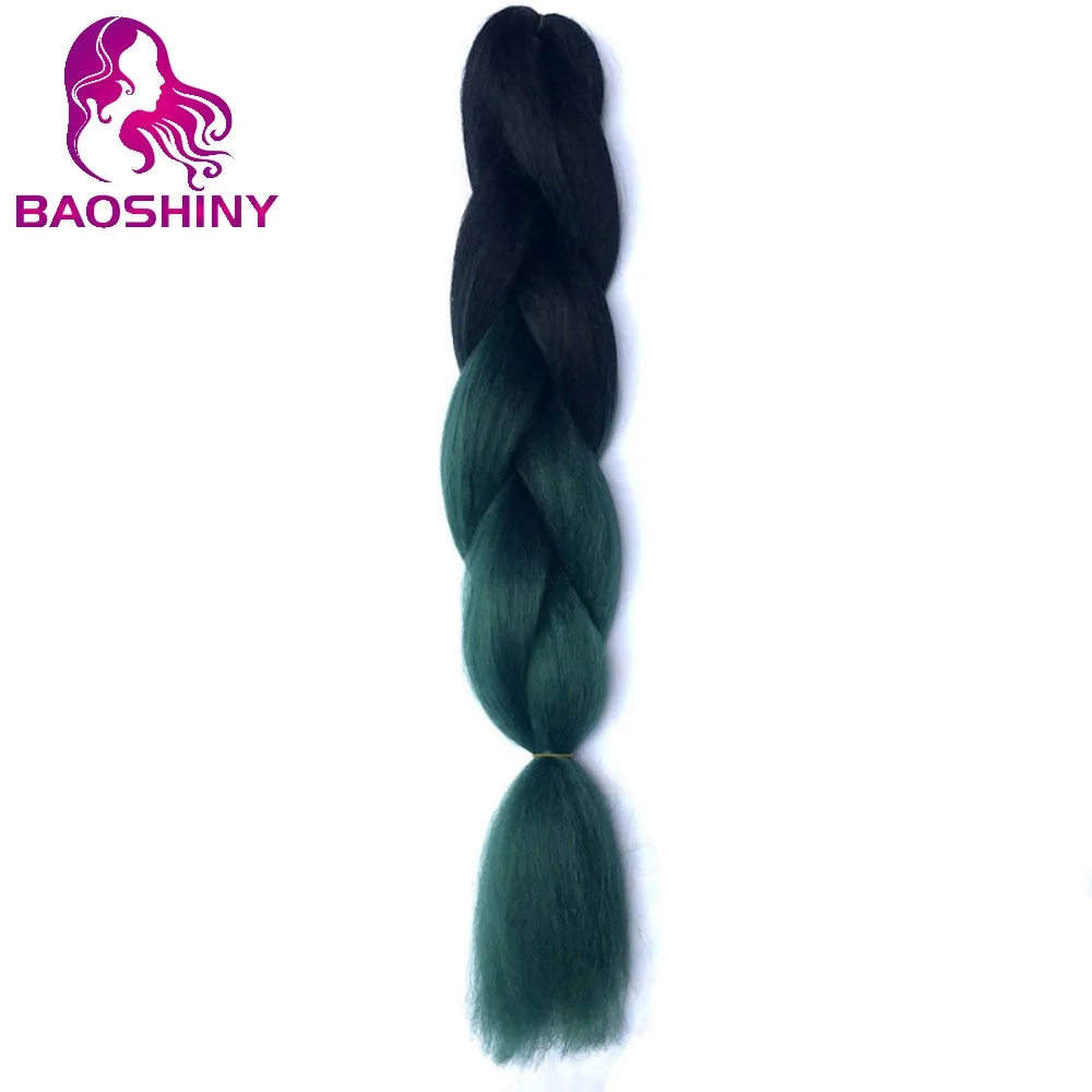 Jumbo Braiding Hair Two Colored Jumbo Braiding Hair Black+Dark Blue