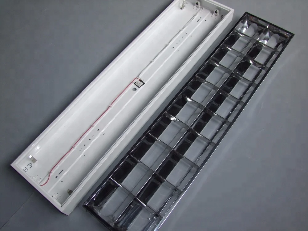 Best price T8 grille LED tube light fixture with aluminum reflector 2 years warranty