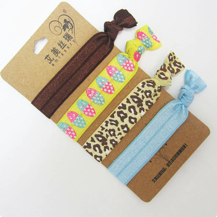 Handmade Bowknot Girls Hair Accessories Elastic No Crease Hair Ties