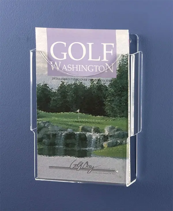 Acrylic Brochure Holder Stand Clear Acrylic A5 Leaflet Dispenser 3 in 1: 155mm (W) x 185mm (H) x 30mm (D)