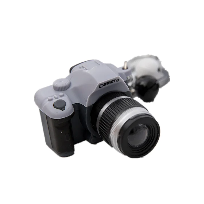 Ins cell phone shell accessories simulation SLR camera LED luminous sounding Keychain