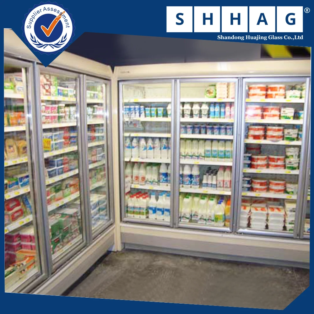 Антипот Low-e стеклянная дверь для вертикального супермаркета глубокая морозильная камера