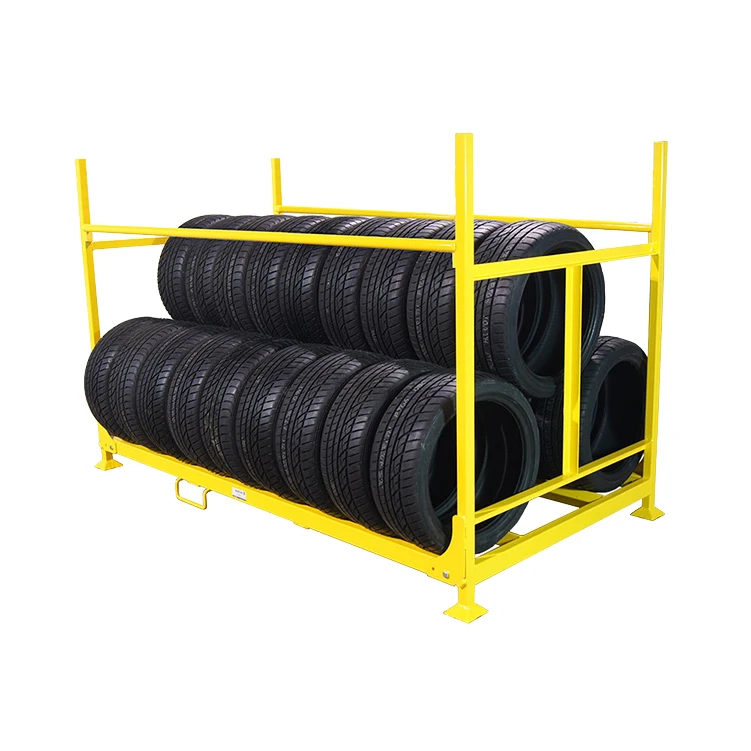 Warehouse Stackable Car Truck Metal Pallet Rack Mobile Tire Rack