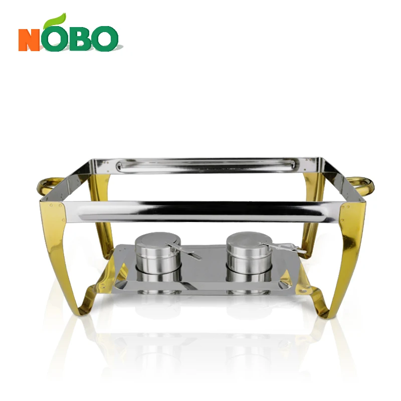 Буфетный столик из нержавеющей стали новейшего дизайна с 2 отделениями/жаровня с 2 кастрюлями