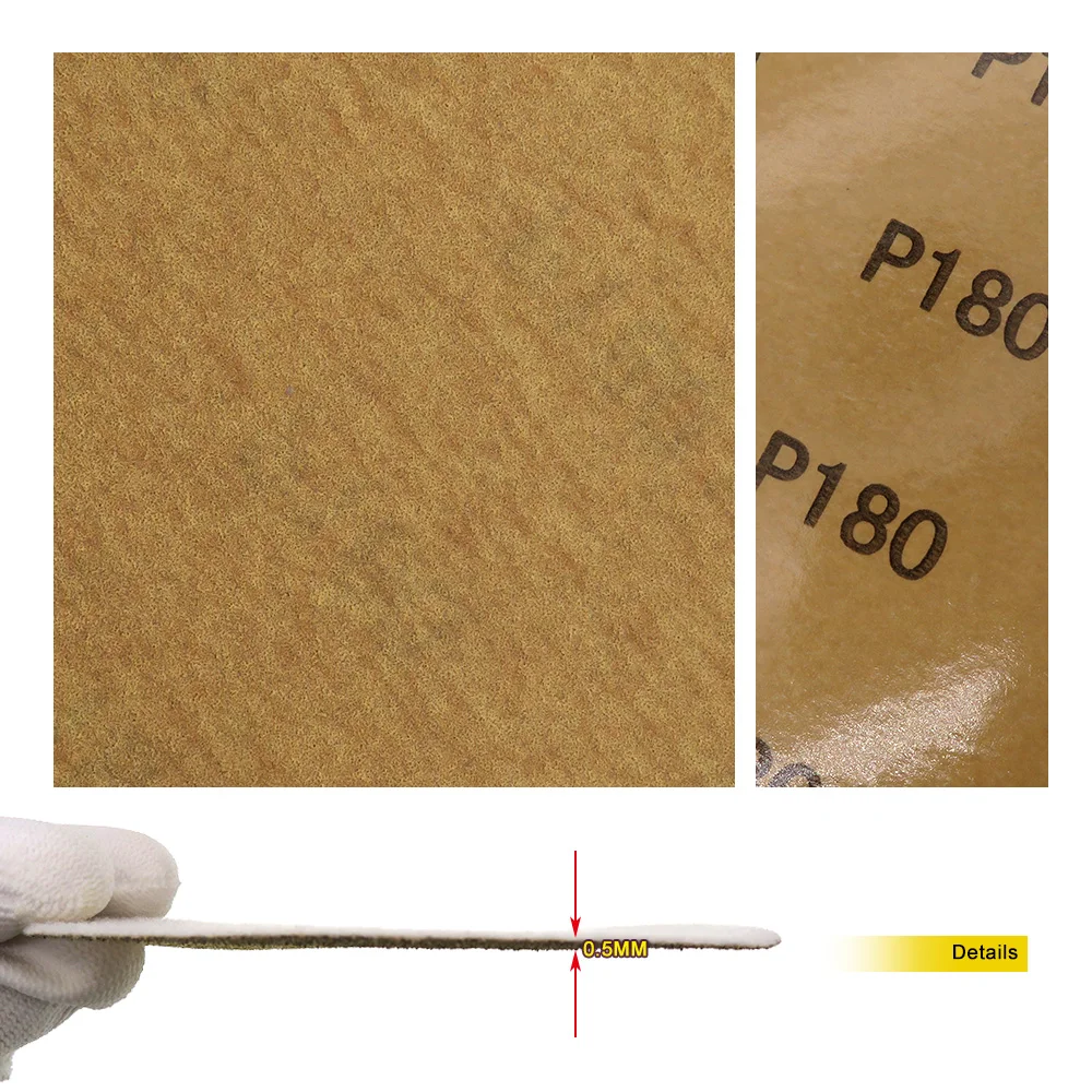 5Inch Golden Sandpaper Self Adhesive Abrasive Paper