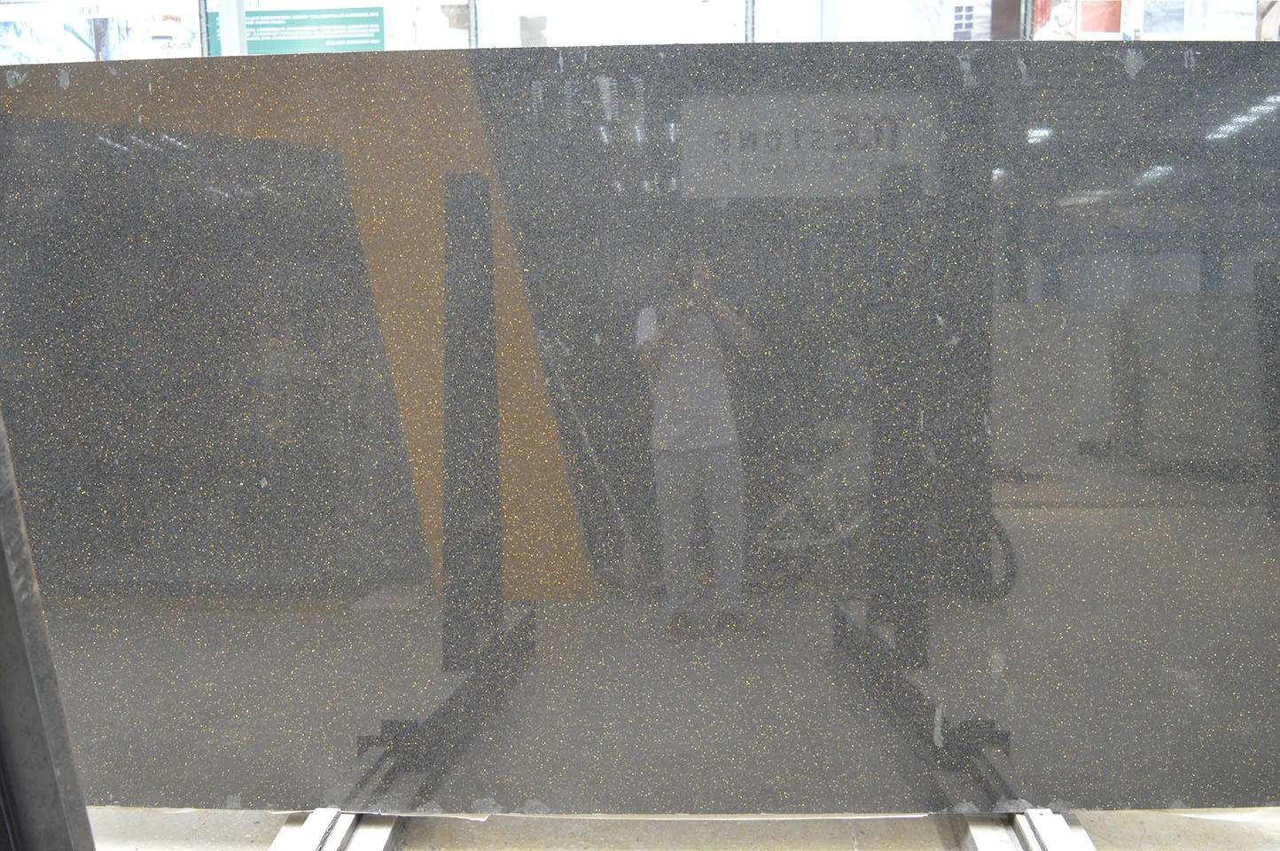 
Chinese black galaxy quartz countertop 