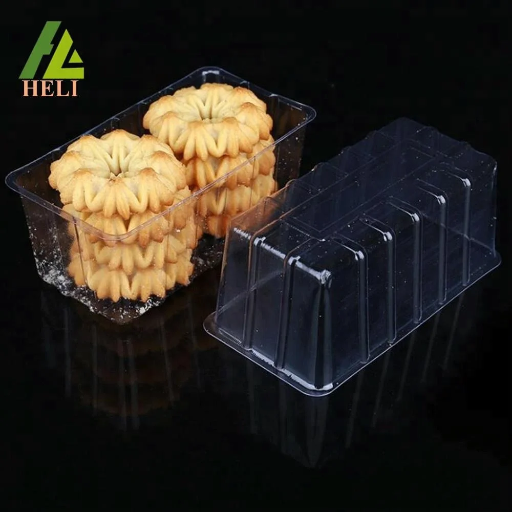 
Customized logo clear transparent blister plastic biscuit tray 