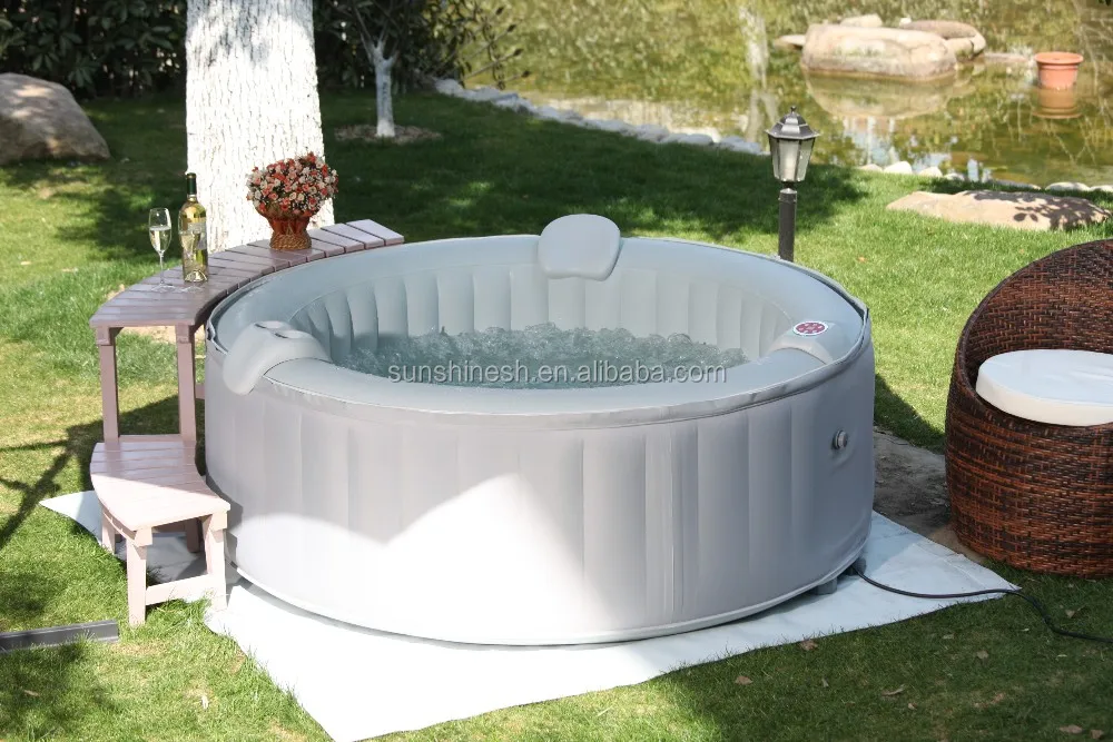 China manufacture large 8 person spa tub outdoor swimming spa with bubble jets    Portable inflatable bubble whirlpool spa tub