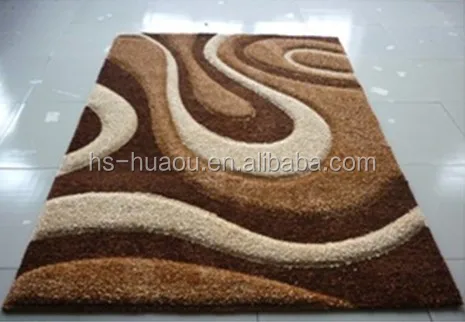 
chinese silk shaggy Polyester 3d Carpet 