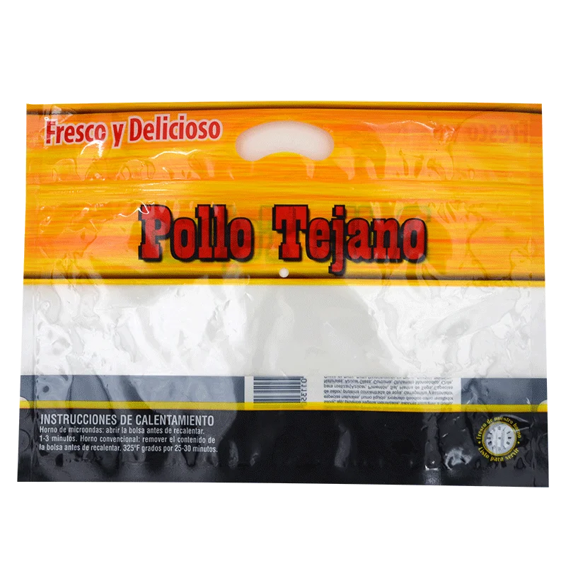 Custom Design Plastic Packaging Bag Anti-fog Materials Made Stand Up Zipper Bag For Grilled Roast Chicken Pack Bag