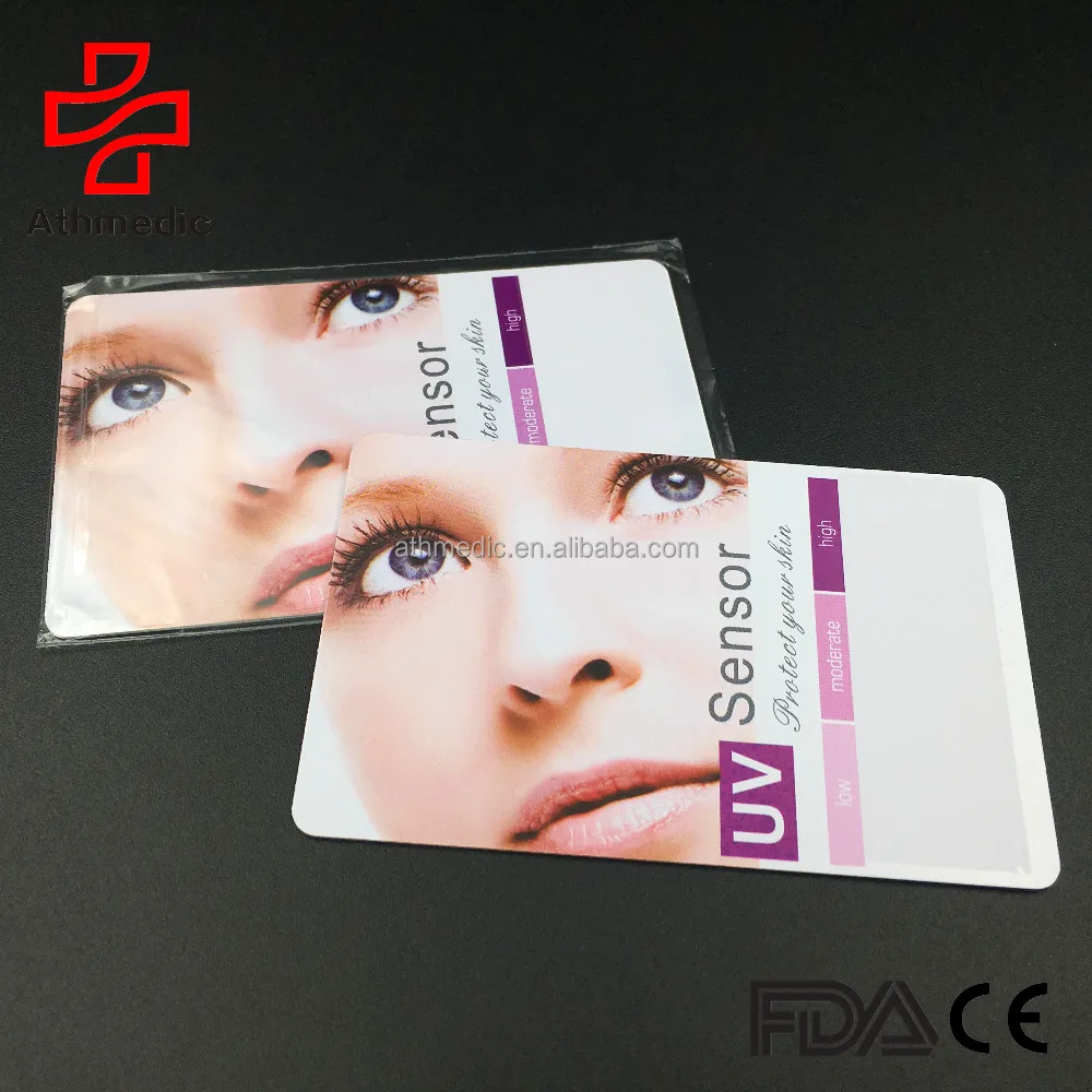 2025 Athmedic promotion PVC solar sensitive ultraviolet rays outdoor gift souvenir premiums card UV  solar tester card