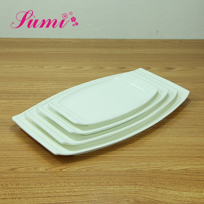 Most popular restaurant ceramic plain white plate, hotel used dinner plate set white