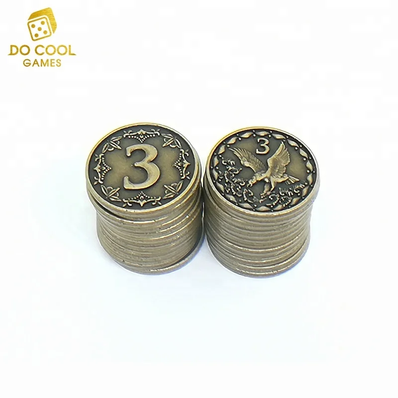 Factory wholesale custom logo board game metal play money