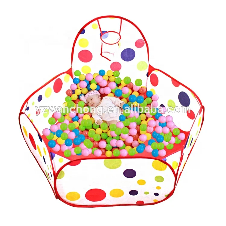 Children Basketball Hoop Pop Up Ball Pits Kids Play Tent