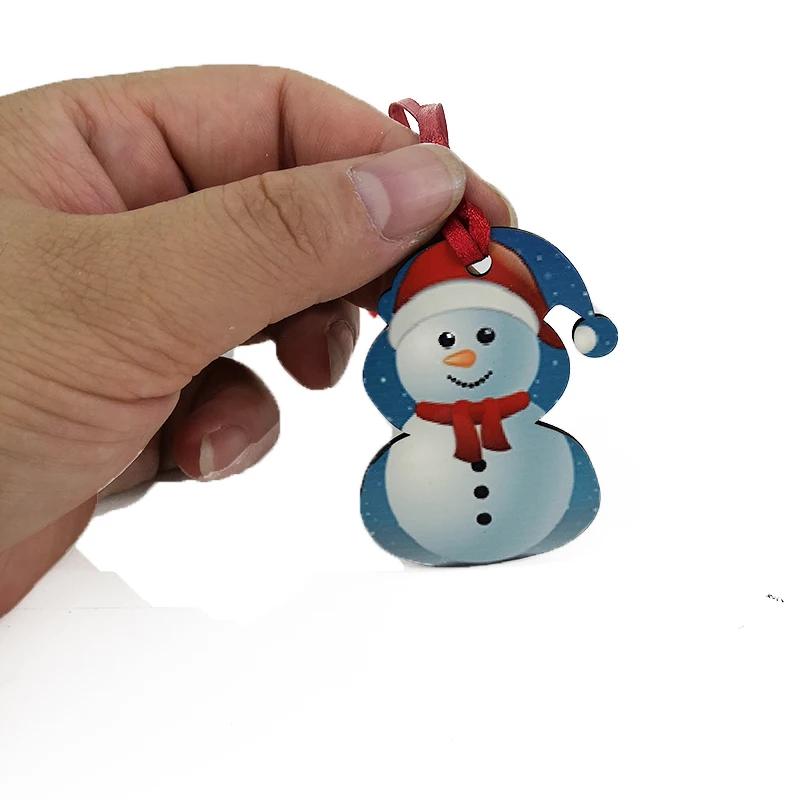 Customized Christmas Tree Ornament Wooden  Santa Clause Type Adornment Christmas Items