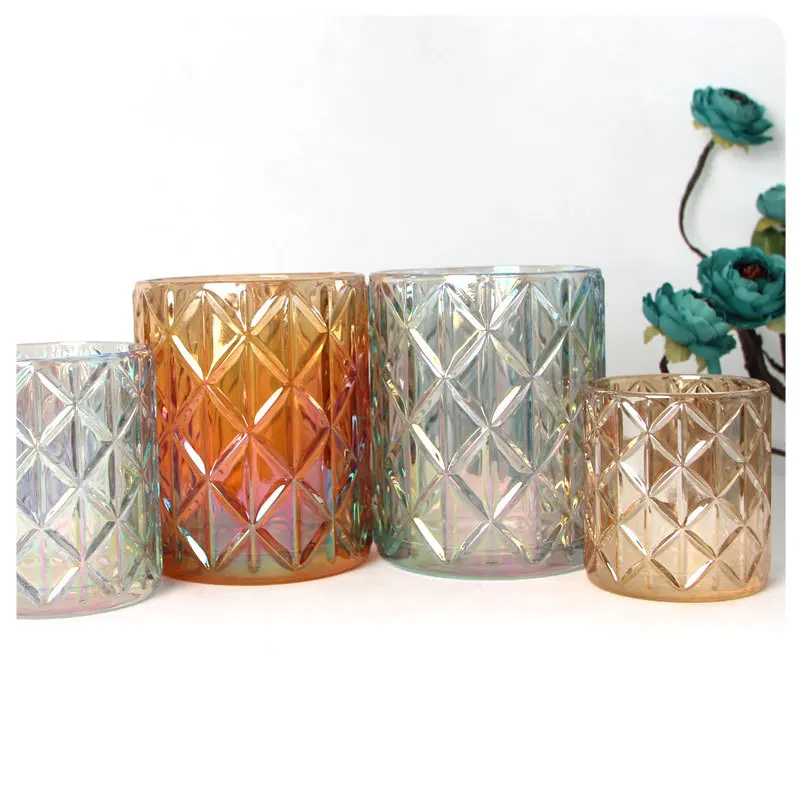 Hot sale wholesale glass candle holder ,candle jars ,can custom candle jars lid